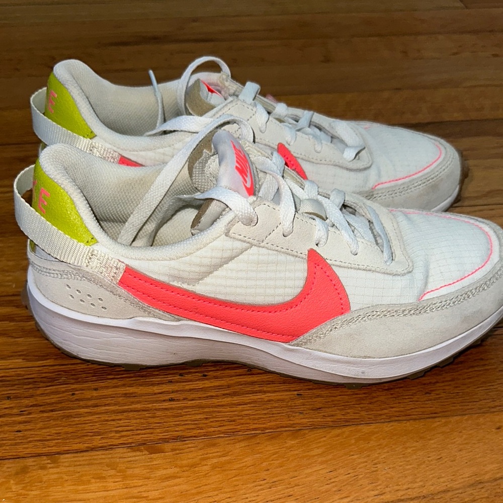 Nike Women's White and Pink Sneakers
